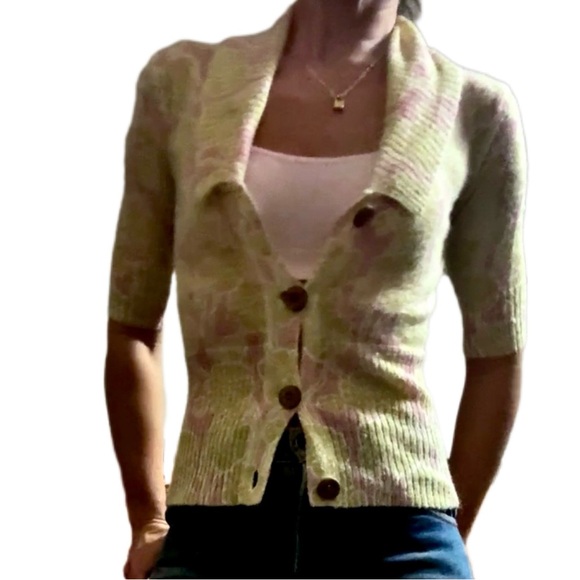 Fossil Light Woven Knit Top Small $20 - Picture 2 of 5